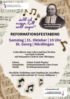 Reformationsgottesdienst 2026 Nördlingen